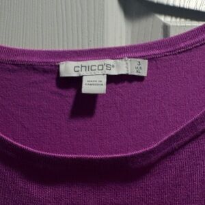 Chicos pink sweater with arm detail